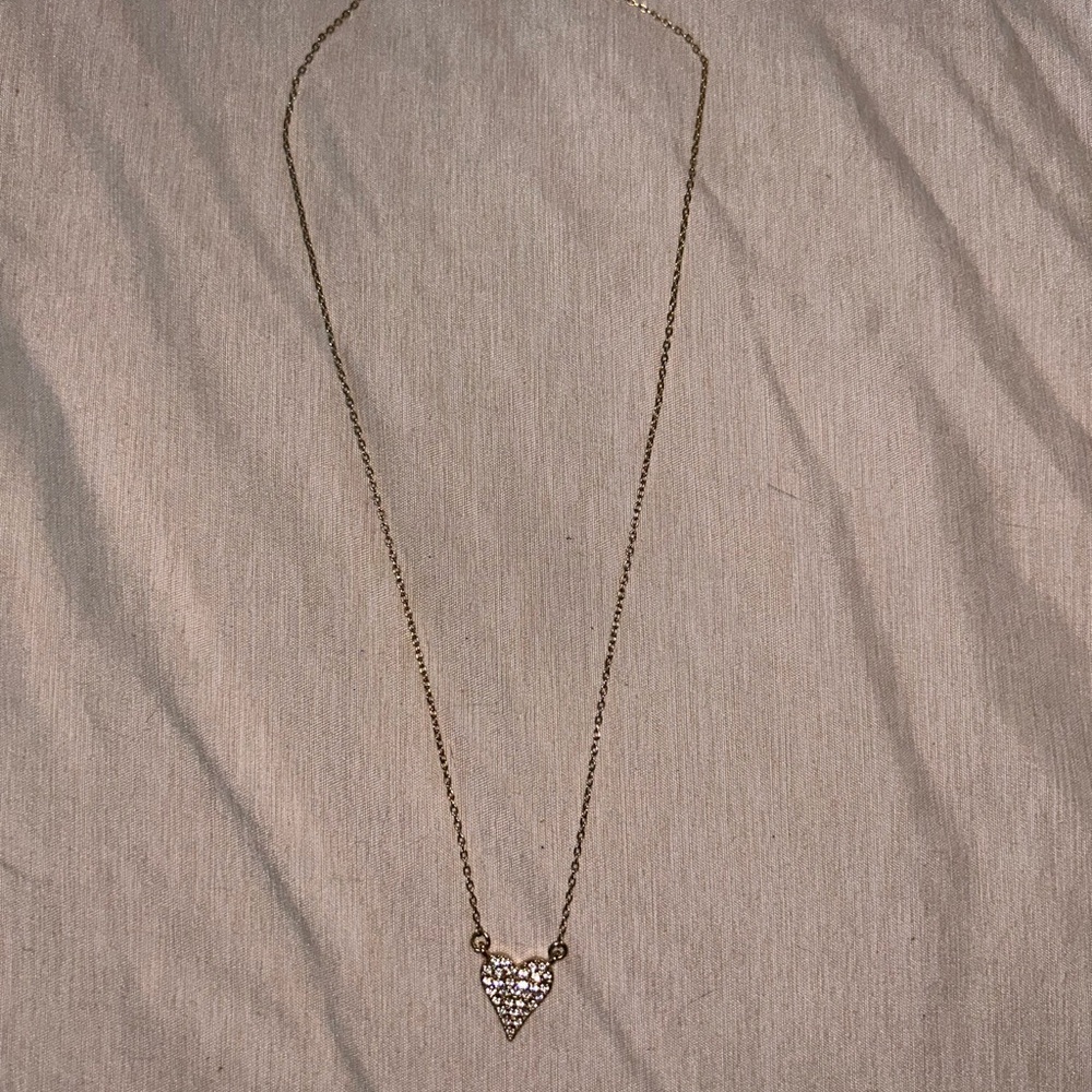 Gold Heart Pendant Necklace